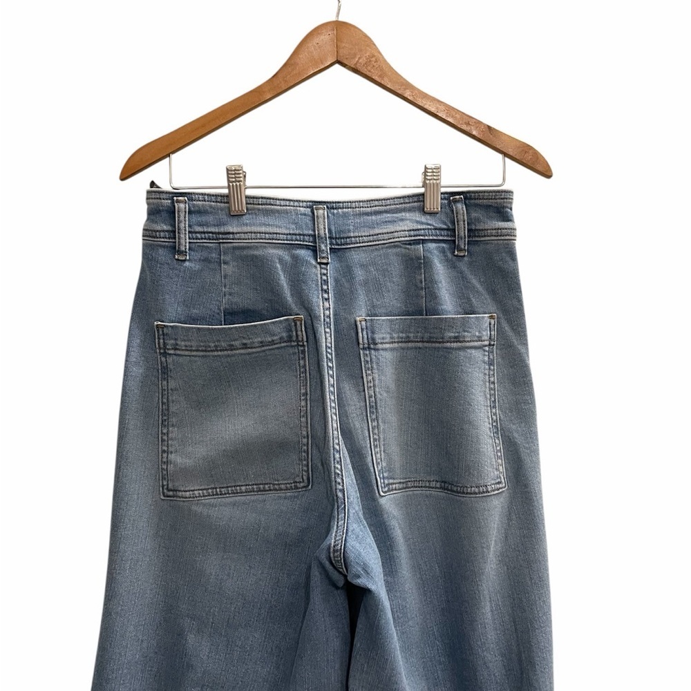 ZARA Wide Leg High Waist Jeans Size 10 - Picture 4 of 8